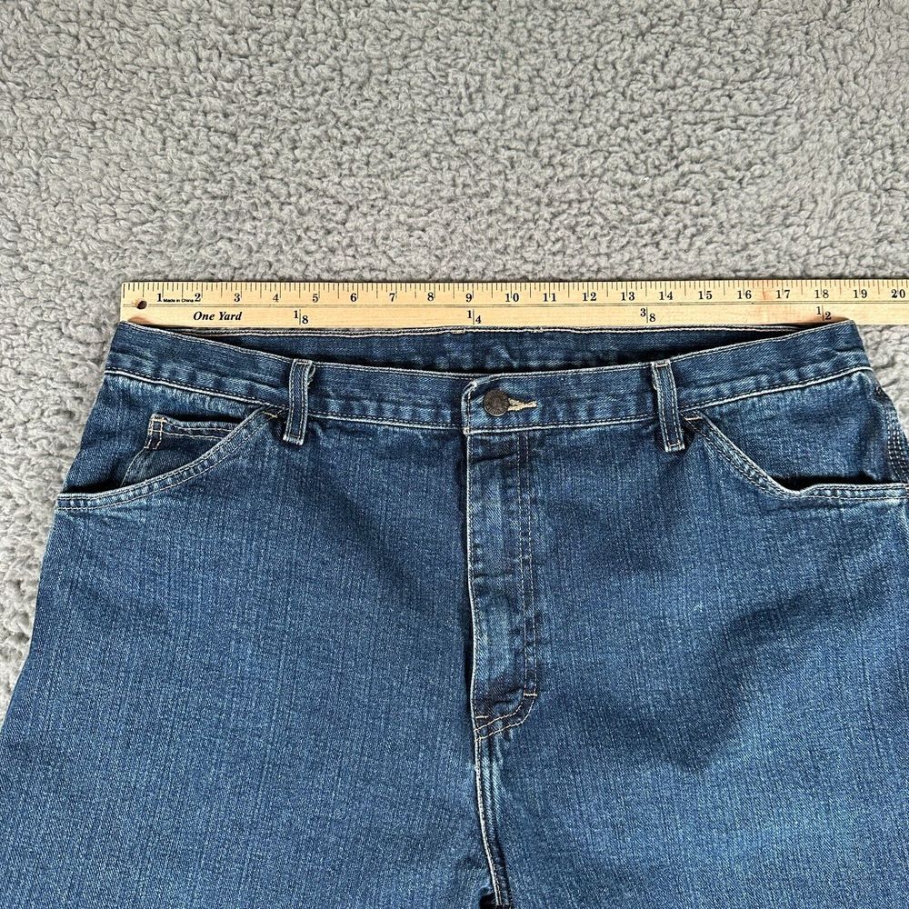 Dickies Denim Jeans Carpenter Pants Men 38x32 Trousers‎ Baggy Workwear Blue - Picture 7 of 16